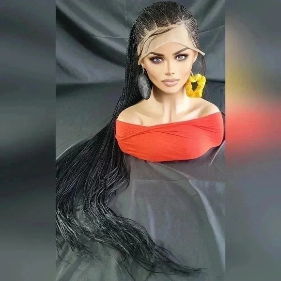 🔥 100% Handmade Long Braided Wig – Luxury  Jet Black Long 🔥 - Picture 6 of 17